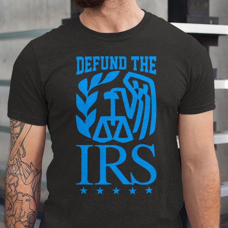 Funny Humour Irs Defund The Irs Unisex Jersey Short Sleeve Crewneck Tshirt