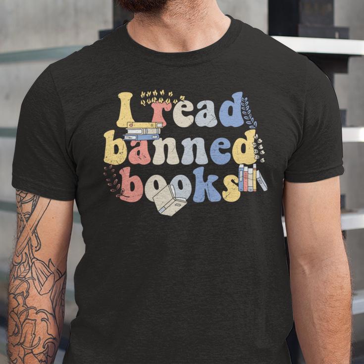 Funny I Read Banned Books Lovers Books Unisex Jersey Short Sleeve Crewneck Tshirt