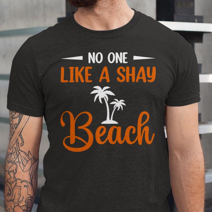 Funny No One Like A Shay Beach Palm Tree Summer Vacation Unisex Jersey Short Sleeve Crewneck Tshirt