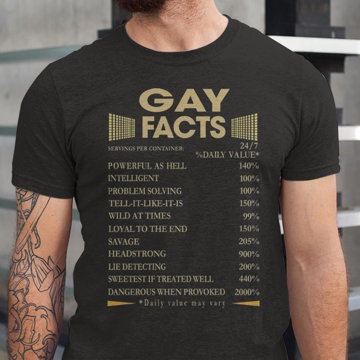 Gay Name Gift Gay Facts V2 Unisex Jersey Short Sleeve Crewneck Tshirt
