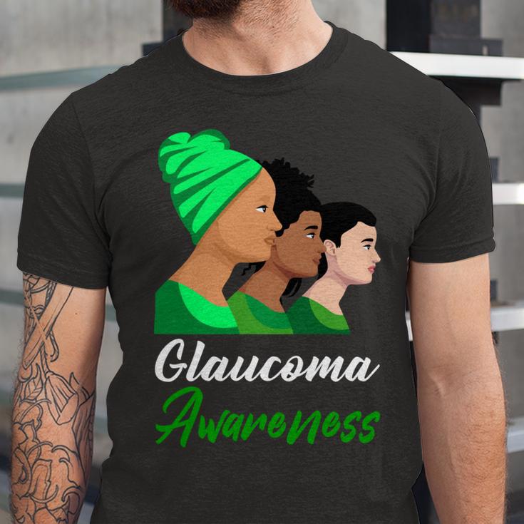 Glaucoma Awareness Green Women Glaucoma Glaucoma Awareness Unisex Jersey Short Sleeve Crewneck Tshirt