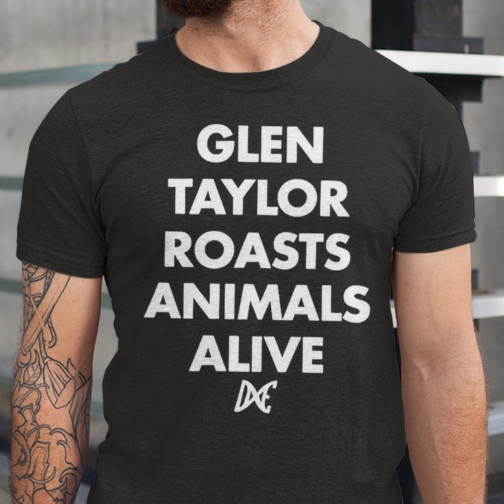 Glen Taylor Roasts Animals Alive Unisex Jersey Short Sleeve Crewneck Tshirt