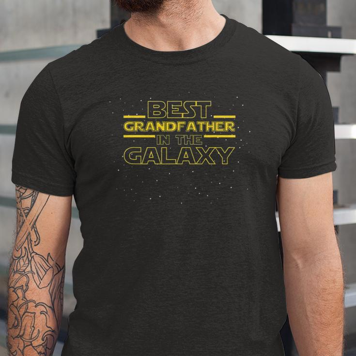 Grandpa Grandfather Best Grandfather In Galaxy Jersey T-Shirt