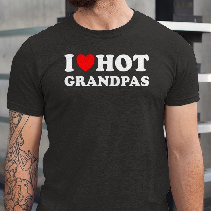 I Heart Hot Grandpas I Love Hot Grandpas Jersey T-Shirt