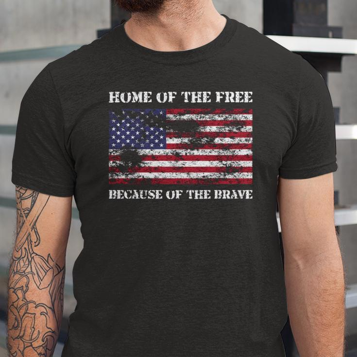 Home Of The Free Because Brave Grunge Jersey T-Shirt