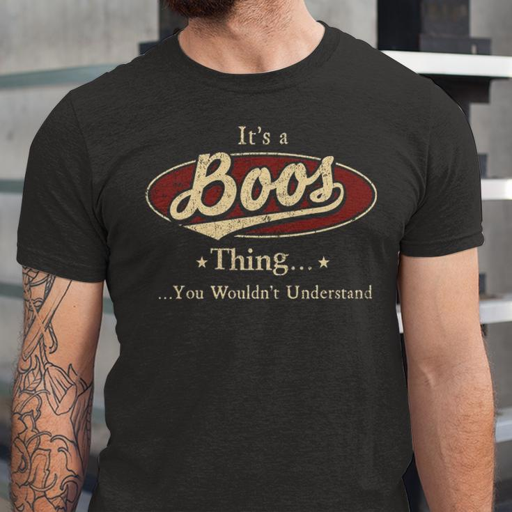 Its A Boos Thing You Wouldnt Understand Shirt Personalized Name GiftsShirt Shirts With Name Printed Boos Unisex Jersey Short Sleeve Crewneck Tshirt