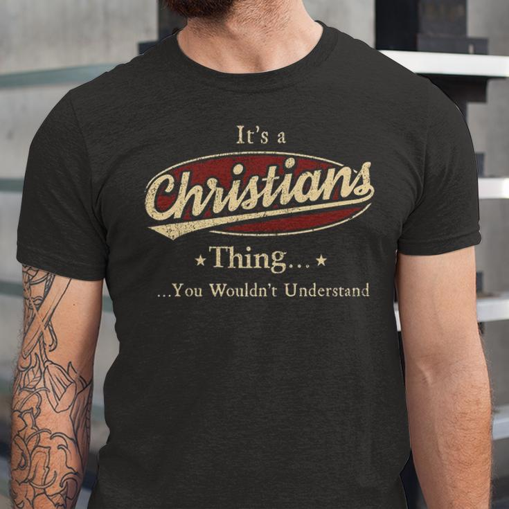 Its A Christians Thing You Wouldnt Understand Shirt Personalized Name GiftsShirt Shirts With Name Printed Christians Unisex Jersey Short Sleeve Crewneck Tshirt