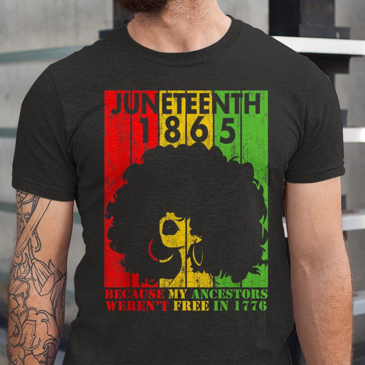 Junenth 1865 Because My Ancestors Werent Free In 1776 Jersey T-Shirt