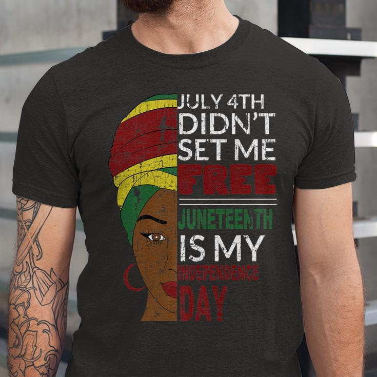 Juneteenth Is My Independence Day Not July 4Th Unisex Jersey Short Sleeve Crewneck Tshirt