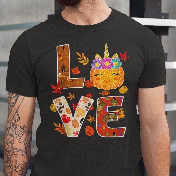 Love Unicorn Turkey Thanksgiving Happy 15 Shirt Unisex Jersey Short Sleeve Crewneck Tshirt