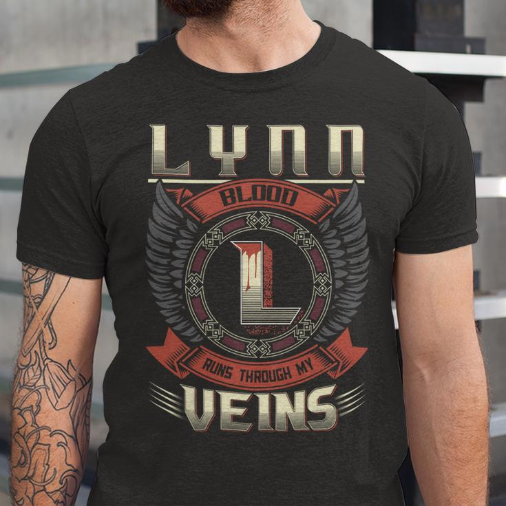 Lynn Blood Run Through My Veins Name V6 Unisex Jersey Short Sleeve Crewneck Tshirt
