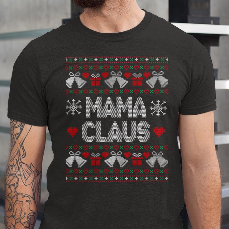 Mama Claus Christmas Ugly Sweater Unisex Jersey Short Sleeve Crewneck Tshirt