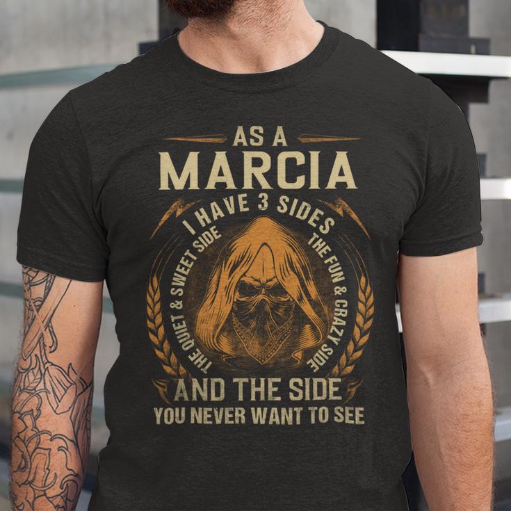 Marcia Name Shirt Marcia Family Name V2 Unisex Jersey Short Sleeve Crewneck Tshirt