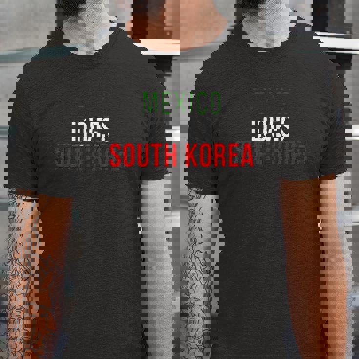 Mexico Loves South Korea Soccer Fan Jersey T-Shirt
