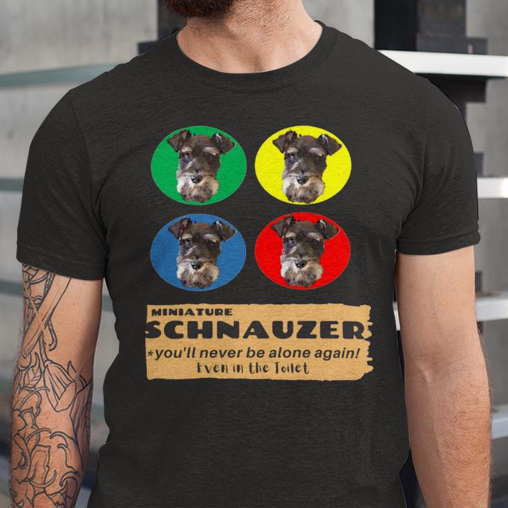 Miniature Schnauzer House Rule Cute & Loyal Dog Unisex Jersey Short Sleeve Crewneck Tshirt