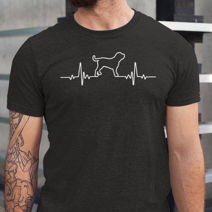 Minimalist Heartbeat English Mastiff Unisex Jersey Short Sleeve Crewneck Tshirt