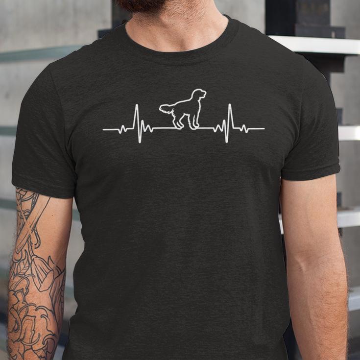 Minimalist Heartbeat French Setter Unisex Jersey Short Sleeve Crewneck Tshirt