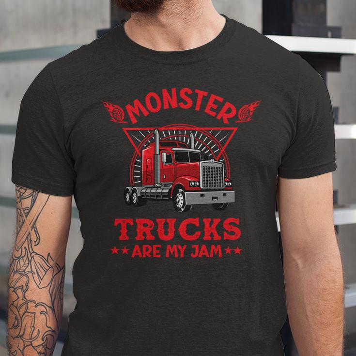 Monster Trucks Are My Jam Unisex Jersey Short Sleeve Crewneck Tshirt