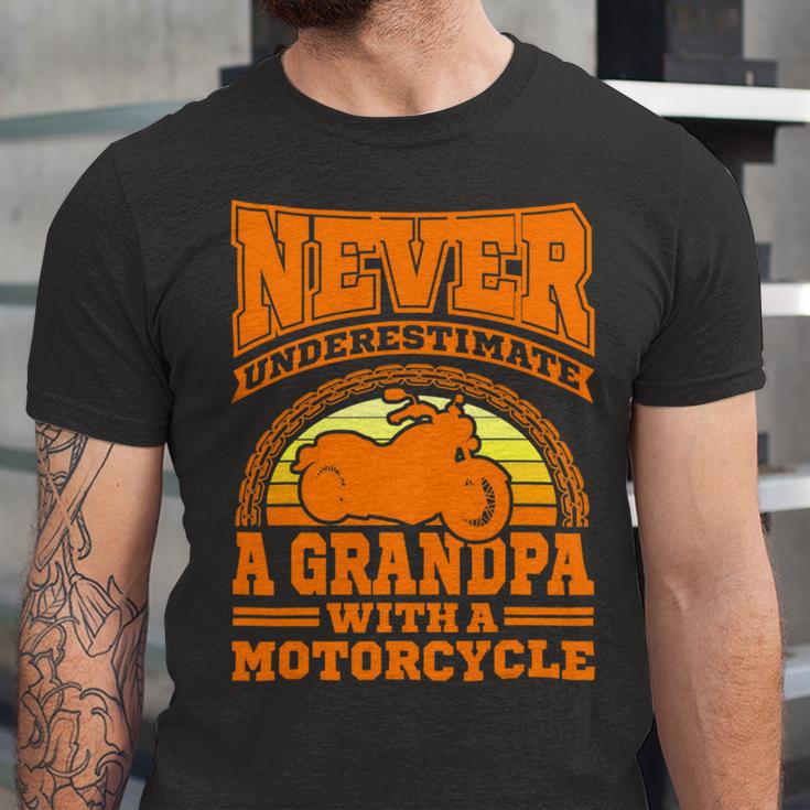 Motorcycle Grandpa Biker S Funny 499 Shirt Unisex Jersey Short Sleeve Crewneck Tshirt