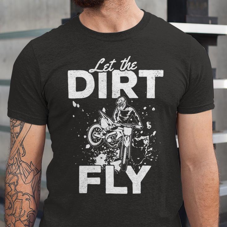 Motorcycle Let The Dirt Fly Dirtbike 494 Shirt Unisex Jersey Short Sleeve Crewneck Tshirt