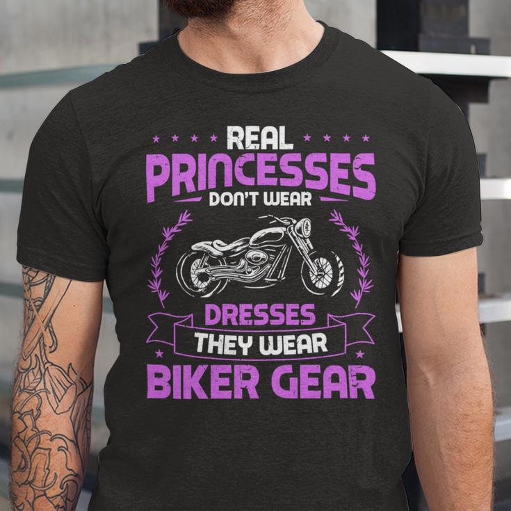 Motorcycle Real Princesses Wear Biker 483 Shirt Unisex Jersey Short Sleeve Crewneck Tshirt