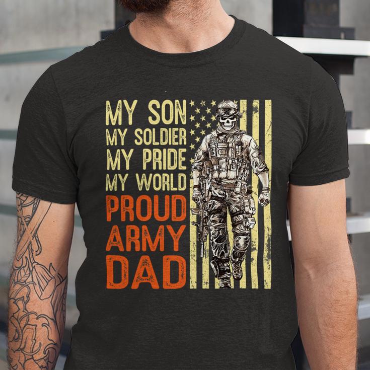 My Son Is Soldier Proud Military Dad 703 Shirt Unisex Jersey Short Sleeve Crewneck Tshirt