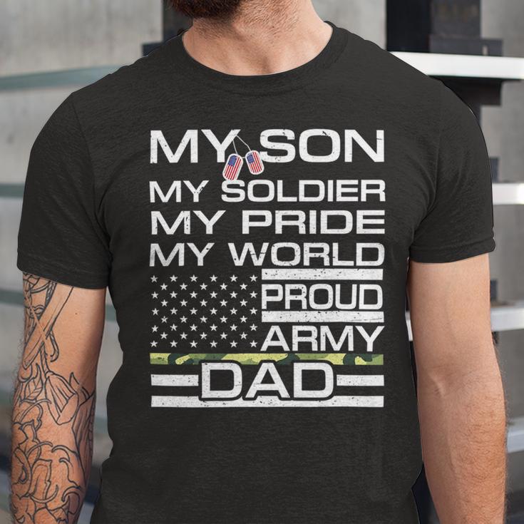 My Son My Soldier Hero Proud Army Dad 702 Shirt Unisex Jersey Short Sleeve Crewneck Tshirt