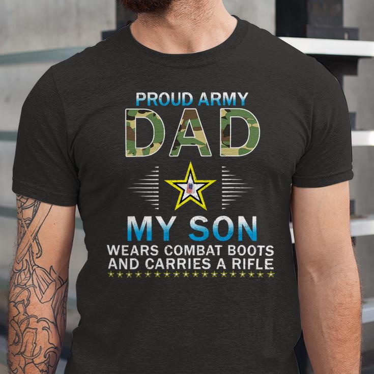 My Son Wears Combat Bootsproud Army 690 Shirt Unisex Jersey Short Sleeve Crewneck Tshirt