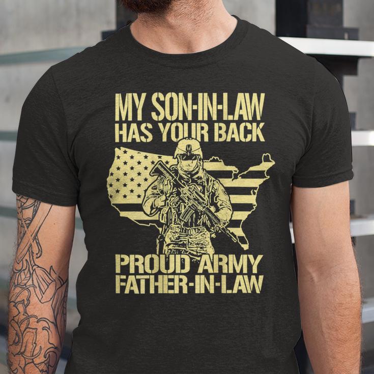 My Soninlaw Has Your Back Proud Army 688 Shirt Unisex Jersey Short Sleeve Crewneck Tshirt