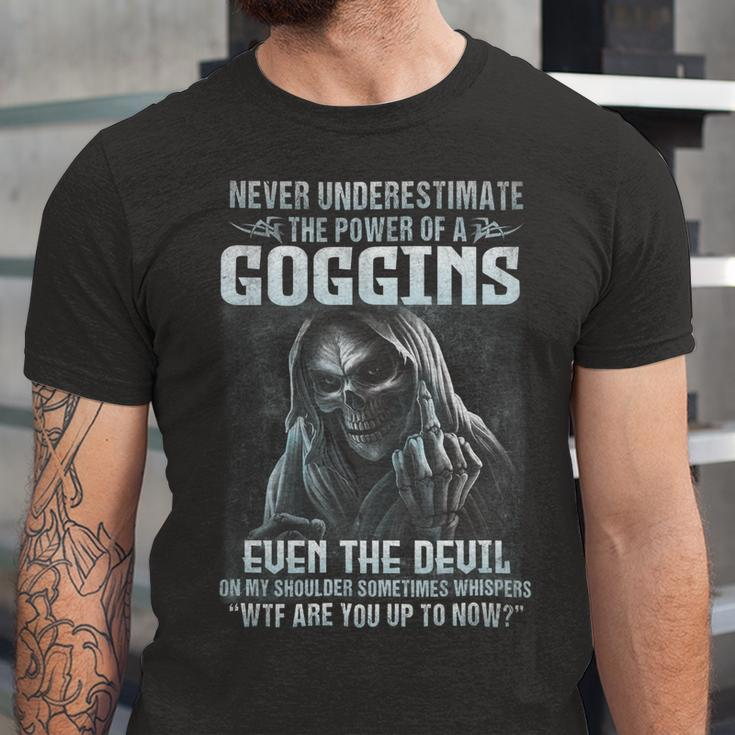 Never Underestimate The Power Of An Goggins Even The Devil V8 Unisex Jersey Short Sleeve Crewneck Tshirt