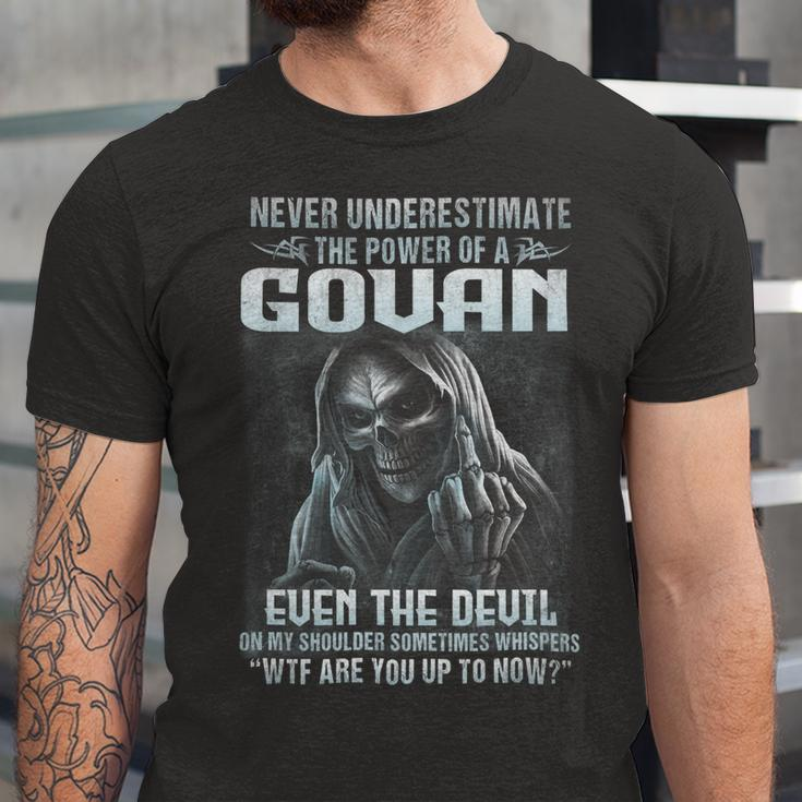 Never Underestimate The Power Of An Govan Even The Devil V8 Unisex Jersey Short Sleeve Crewneck Tshirt