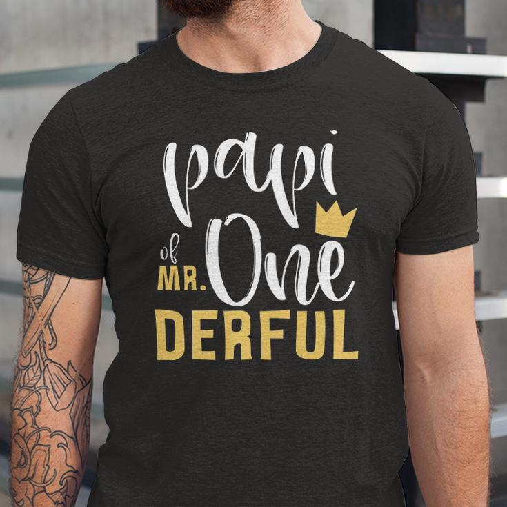 Papi Of Mr Onederful 1St Birthday First One-Derful Matching Jersey T-Shirt