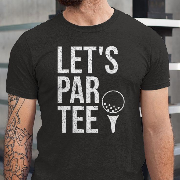 Lets Par Tee Partee Golfing Lover Golf Player Jersey T-Shirt