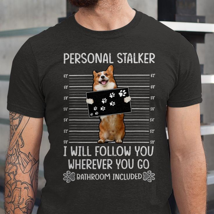 Personal Stalker Corgi V3 Unisex Jersey Short Sleeve Crewneck Tshirt