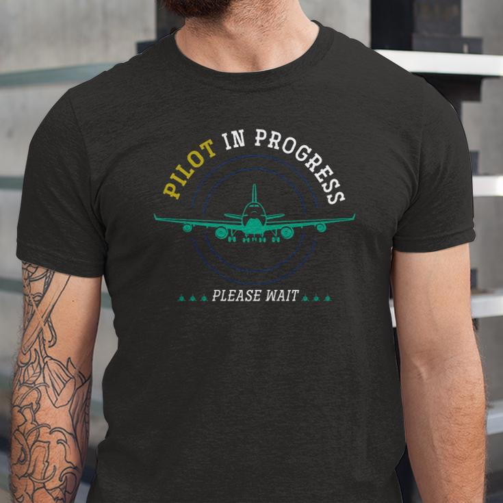 Pilot In Progress Airplane Aviation Aircraft Future Pilot Jersey T-Shirt