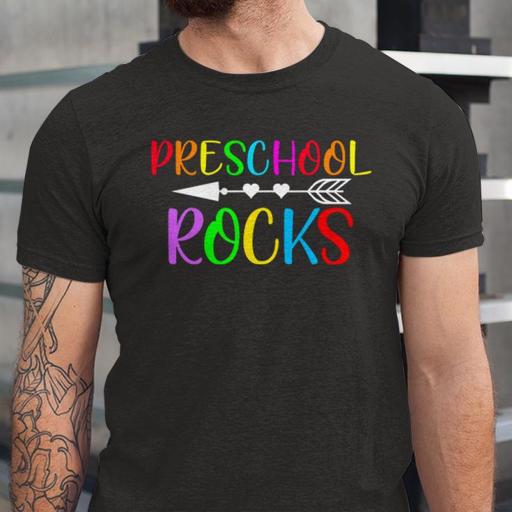 Preschool Rocks Unisex Jersey Short Sleeve Crewneck Tshirt