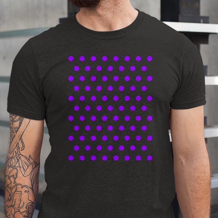 Purple And White Polka Dots Jersey T-Shirt