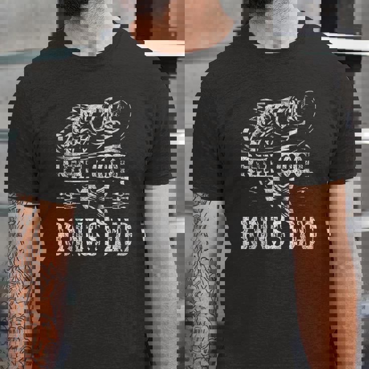 Reel Cool Bonus Dad Fishing Fathers Day Fisherman Fishing Jersey T-Shirt