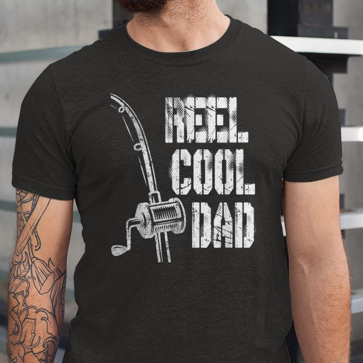 Reel Cool Dad Fishing Daddy Fathers Day Idea Jersey T-Shirt