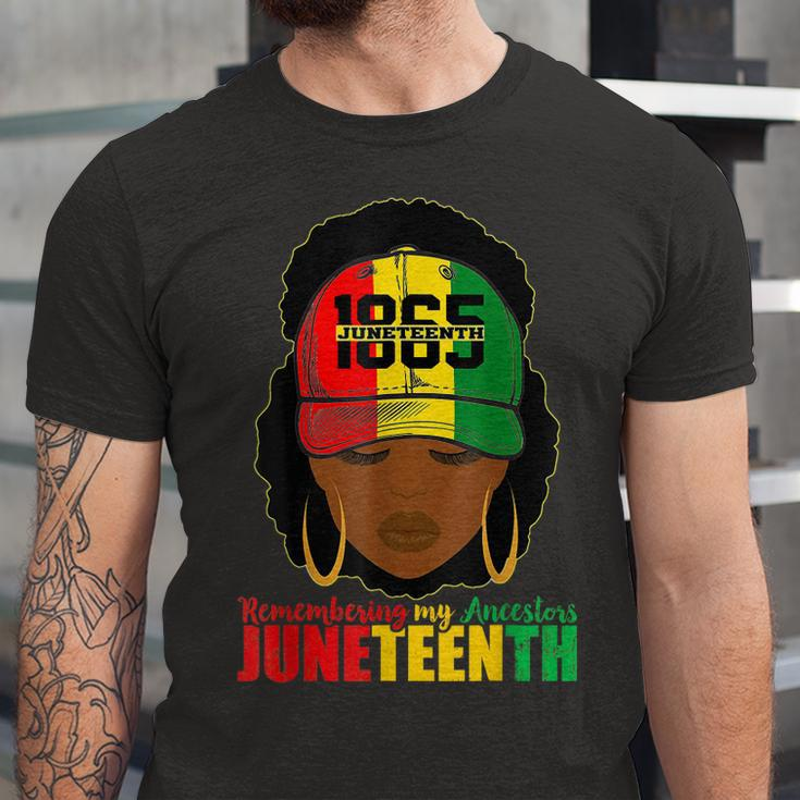 Remembering My Ancestors Junenth Black Black Pride Jersey T-Shirt