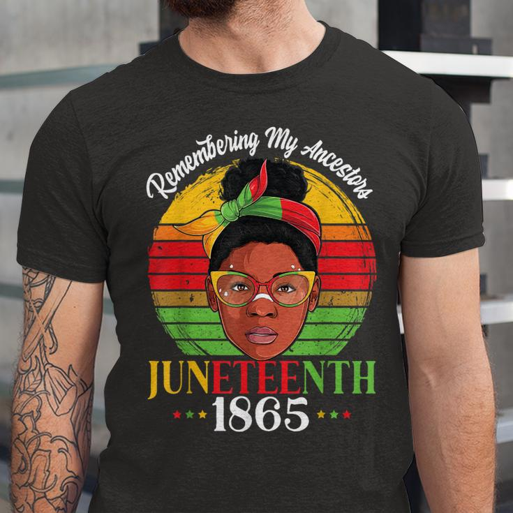 Remembering My Ancestors Juneteenth 1865 Independence Day Jersey T-Shirt