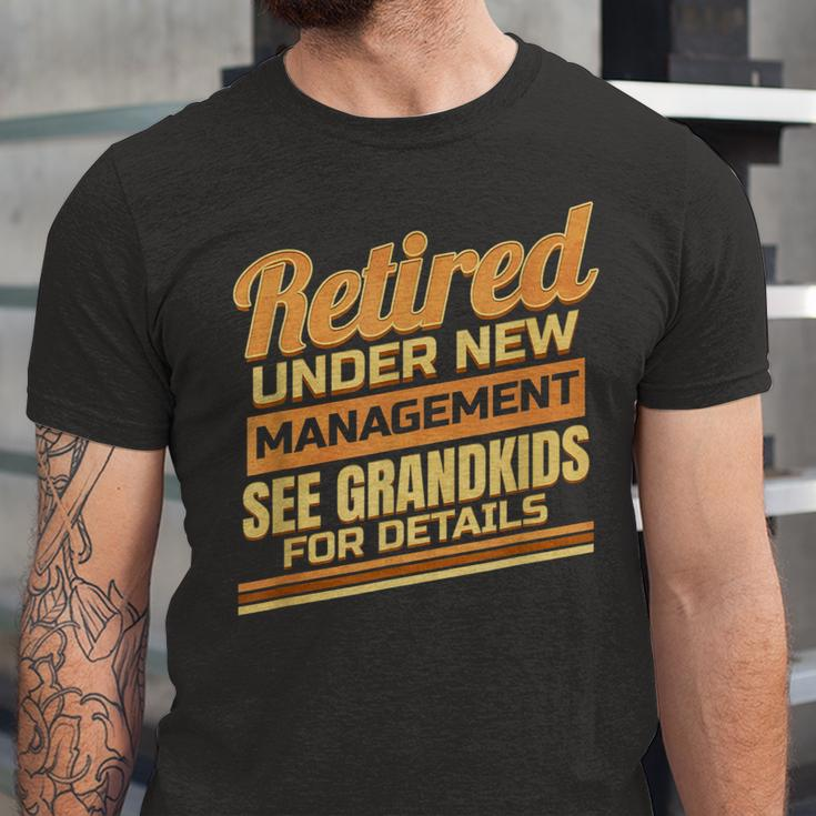 Retired Grandpa Grandma Funny Grandkids Farewell For Retiree Unisex Jersey Short Sleeve Crewneck Tshirt