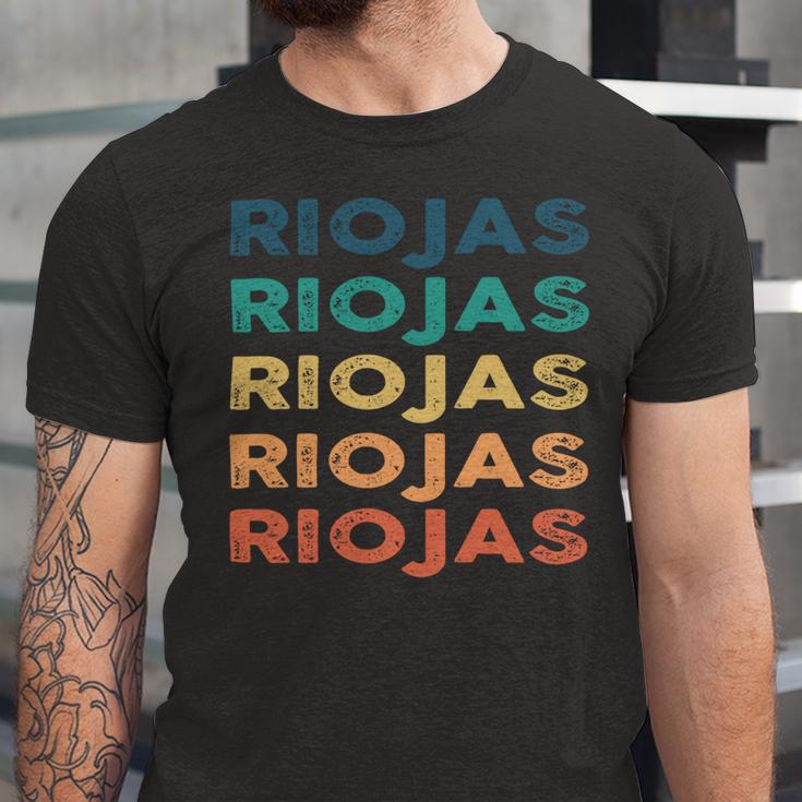 Riojas Name Shirt Riojas Family Name Unisex Jersey Short Sleeve Crewneck Tshirt