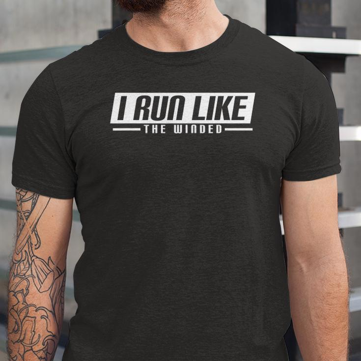I Run Like The Winded Running Runner Jersey T-Shirt