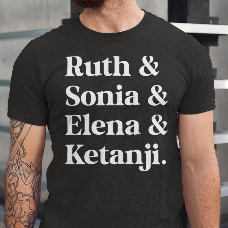 Ruth Sonia Elena Ketanji Brown Jackson Unisex Jersey Short Sleeve Crewneck Tshirt