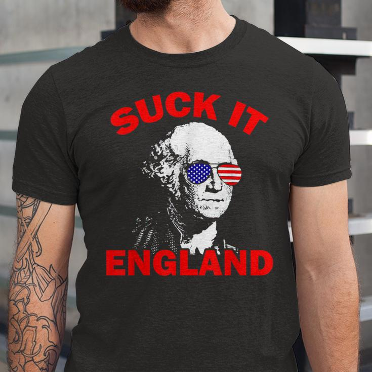 Suck It England Funny 4Th Of July Patriotic Unisex Jersey Short Sleeve Crewneck Tshirt
