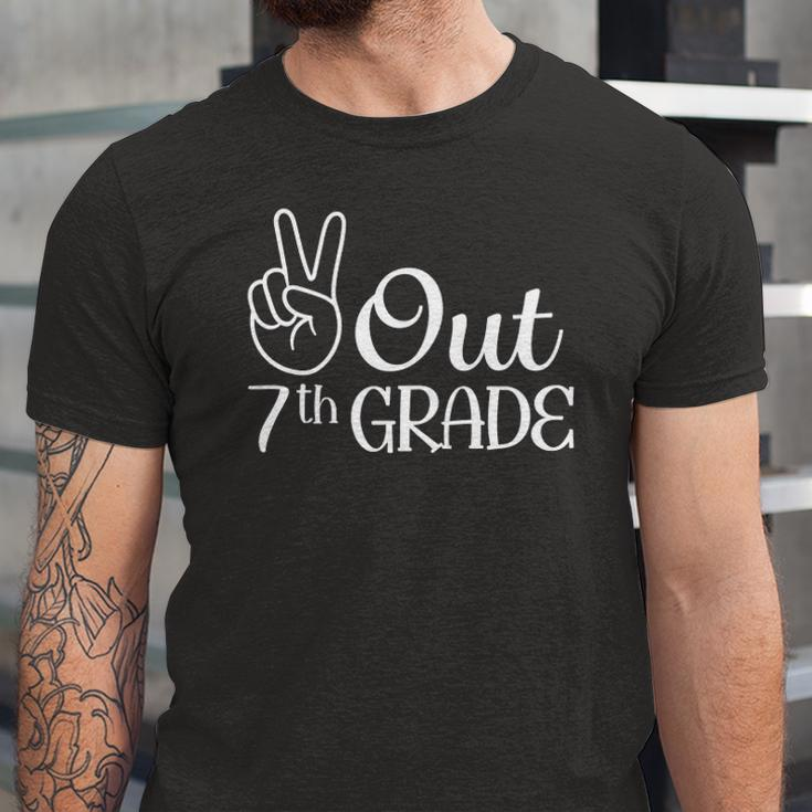 Summer Last Day Of School Graduation Peace Out 7Th Grade Jersey T-Shirt