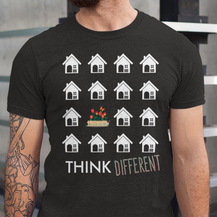 Think Different Build Gardens Not 558 Shirt Unisex Jersey Short Sleeve Crewneck Tshirt