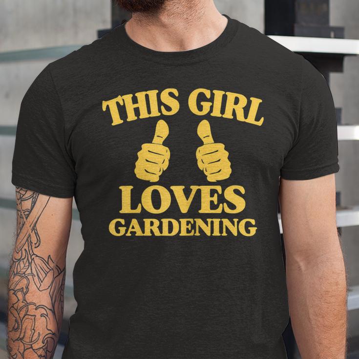 This Girl Loves Gardening Two Thumbs 554 Shirt Unisex Jersey Short Sleeve Crewneck Tshirt