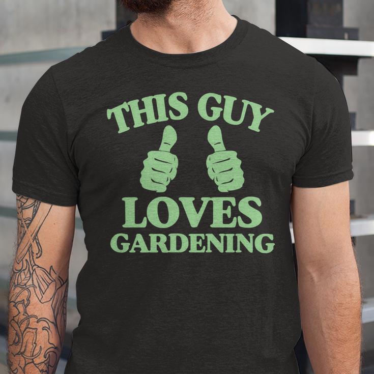 This Guy Loves Gardening Two Thumbs 553 Shirt Unisex Jersey Short Sleeve Crewneck Tshirt